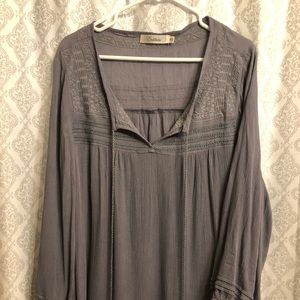 Grey Embroidered women’s 1x shirt